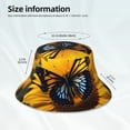 thumbnail image 3 of Kdxio Reflective Bucket Hat - Butterfly On Sunflower Print Bucket Hat for Men,Women, 3 of 6