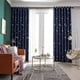 thumbnail image 1 of 2pc Curtain with Hot Silver Star and Moon Full Blackout Bedroom Living Room Heat Insulation Light Blocking Curtain Fabric, 1 of 5