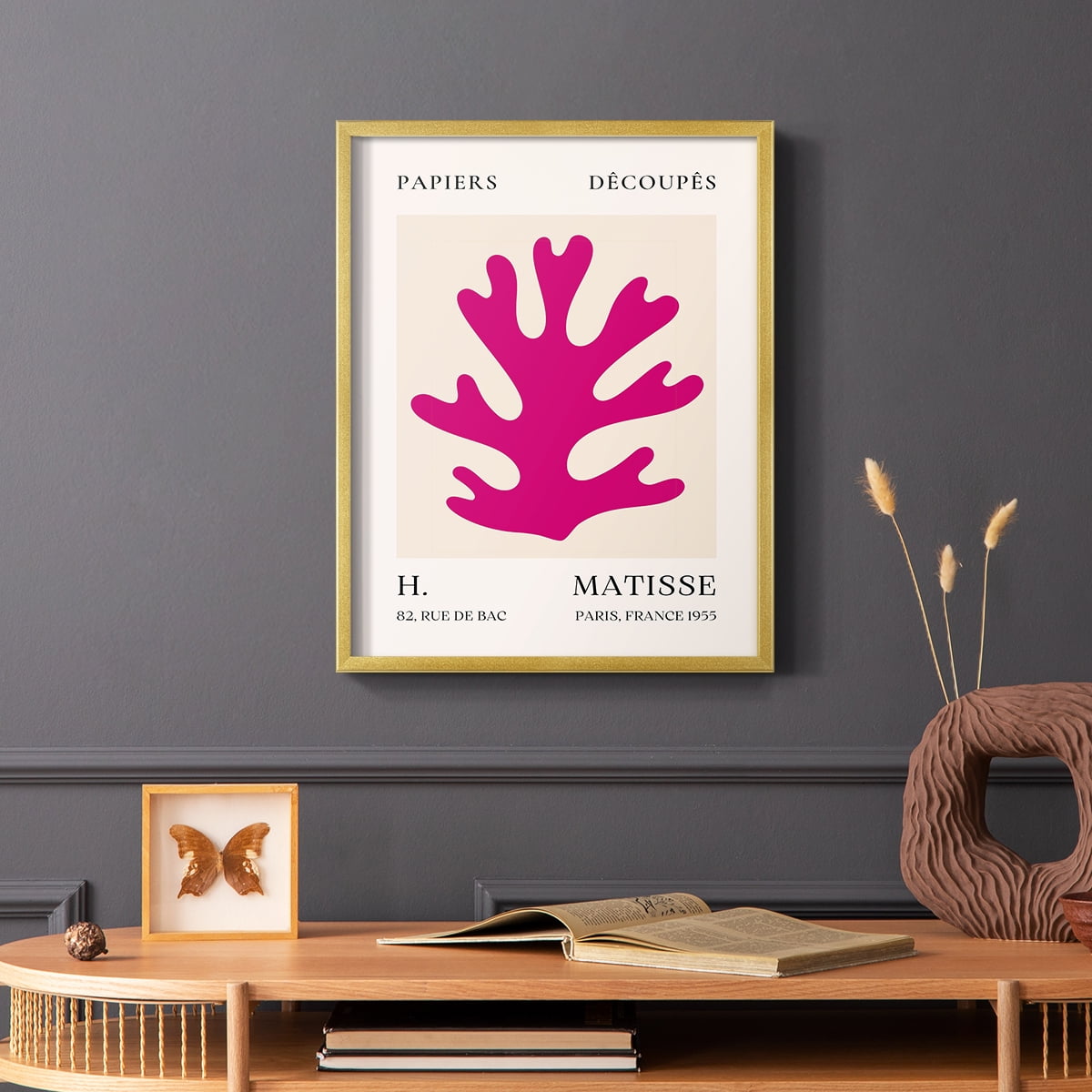 Matisse CLXI Framed Print in Gold Solid Wood 22 x 28 Framed Print