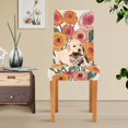 thumbnail image 4 of Yayeee 2 Pack Dining Chair Covers Stretch Parson Chairs Slipcovers Seat Protector, Hand Drawn Floral, 4 of 6