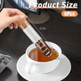 thumbnail image 4 of 6 Pcs Glass Tea Infuser, Glass Strainers with Cork Lid, Reusable Glass Diffuser for Tea,Clear Tea Strainer for Cups,Mugs, 4 of 6