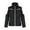 Black, variant on IROINNID Men's Faux Leather Long Sleeve Color Block Comfy Coat Slim Trend Plush Youth Jacket Coat