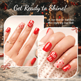 thumbnail image 3 of Morovan Christmas Press on Nails,Snowflake False Nails - Glue on, Fake, Stick on Nails for Women,12 Sizes, 3 of 8