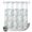 Blue, variant on No Hook Shower Curtain, Paisley Flower Shower Curtains for Bathroom with See Through Top Window, Spring Watercolor Floral Leaf Plant Blue Waterproof & Washable Bath Curtain Narrow 54"x78"