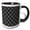 Black/White, variant on 3drose, Square Pattern Background - Abstract Vector Graphic Design, 11oz Mug