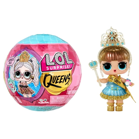 LOL Surprise Queens Dolls with 9 Surprises Including Doll, Fashions, Royal Themed Accessories, Gift for Girls Age 4+