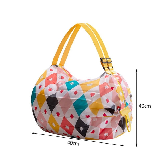 Bolsa de supermercado portátil plegable impermeable ecológica para viajes de compras (C) Likrtyny Libre de BPA