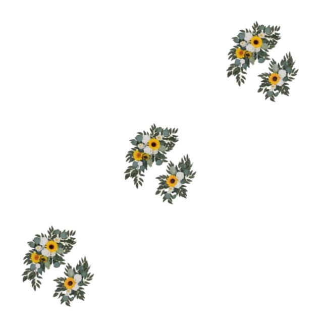 Flores artificiales Bearachild para boda con girasoles fondo rústico tipo A