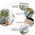 thumbnail image 3 of Summer Palm Trees Bathroom Shower Curtains with 12 Hooks Polyester Waterproof Shower Curtain for Stalls and Bathtubs Beach Fall Pumpkins Seaside Vintage Car Decorative Bathroom Curtain 72"x72", 3 of 9