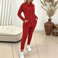 thumbnail image 6 of Maqroz Womens Ribbed Two Piece Lounge Sets Long Sleeve Pullover Hoodie Sweatshirts Tapered Sweatpants Casual Matching Tracksuit Outfits Trendy Sweatsuits for Daily, 6 of 7
