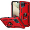 thumbnail image 1 of Étui Classique avec Béquille pour Samsung Galaxy A12 5G, Support Anneau de Caméra Intégré Ajustable, Protection de Qualité Militaire, Étui Arrière en Acrylique Résistant aux Rayures avec Anneau, Étui Samsung A12 - Rouge, 1 of 5