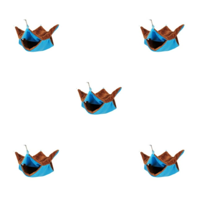 Billuyoard Cama colgante para hámster resistente y duradera, cama colgante fiable para mascotas pequeñas, hamaca para hámster de felpa, azul, Type2 NO2