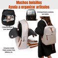 thumbnail image 4 of Mochila Para Laptop Mujer 14 pulgadas Malubero, Beige, 4 of 5
