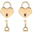 thumbnail image 1 of Small Metal Heart Shaped Padlock Mini Lock With Key For Jewelry Box Storage Box, 1 of 4