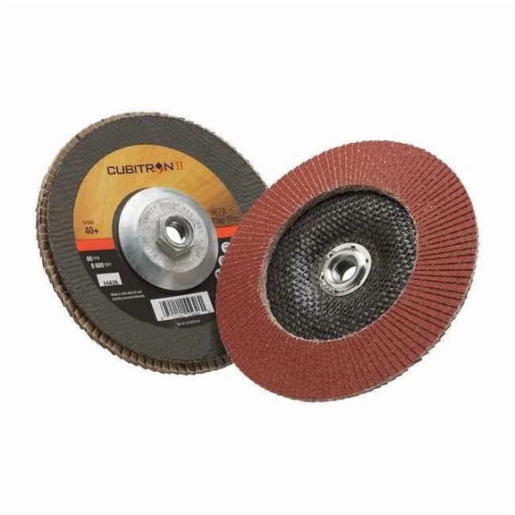 3m Cubitron Flap Disc,7 in Dia, 5/8 in Arbor,40 Grit 7010363298