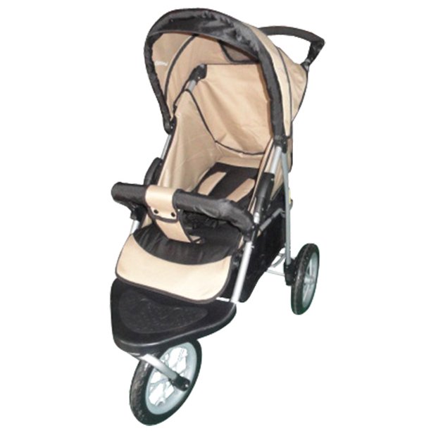 Jogging stroller EVA wheel 12 x 3 inch swivel front with a window at canopy