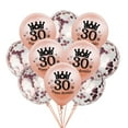 thumbnail image 1 of KAKOWELY 20 globos decorativos de látex con forma de corona y lentejuelas para 30 cumpleaños (10 globos de látex, 10 globos de lentejuelas, oro rosa), 1 of 4