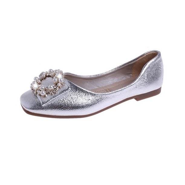¡Novedad de 2022! Zapatos planos informales cómodos para mujer, mocasines transpirables poco profundos con diamantes de imitación, zapatos informales, mocasines de moda 36 Gao Jinjia LED