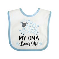 Inktastic My Oma Loves Me Baby Lamb Boys or Girls Baby Bib