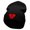 Black, variant on Plane Heart Embroidered 12 Inch Long Knitted Beanie - Royal OSFM
