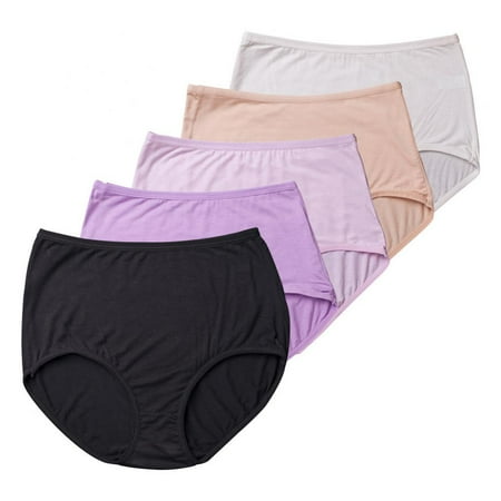 

Women s Breathable Cotton Stretch Soft Hipster Ultra Comfort Soft Tummy Control Breather High Waist Briefs(5-Packs)