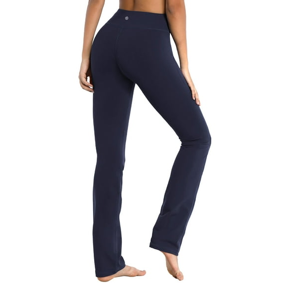 Bubblelime 29""/31""/33""/35"" 4 Styles Women'S Straight Legs Yoga Pants Tummy Control - Straight Leg_Darknavy M_29"" Inseam