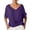 A-PP1670, variant on XIAONU Women's Solid Twist Front Blouse Loose Short Sleeve V Neck Pullover Tops Lightweight Chic office Blouses Shirts