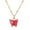 Red, variant on Acrylic Pendant Necklace Creative Net Red Pearl Clavicle Chain