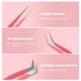 thumbnail image 3 of VEYES INC Lash Tweezers(3pcs) for Eyelash Extensions. Fiber Tip Tweezers Kit Contains Isolation,Curved and Volume Eyelashash Tweezers Pink, 3 of 5