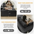 thumbnail image 5 of DOMICARE 146'' Oversized Boneless Sofa Bed, 4 Seater Modular Sectional Couch with 4 Movealbe Ottoman, No Asswmbly Corduroy Compression Sofas with Chaise for Home House,Gray, 5 of 9