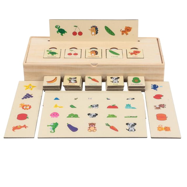 Big Save,HWRETIE Wooden Knowledge Classification Box Children's Early Education Educational Toys