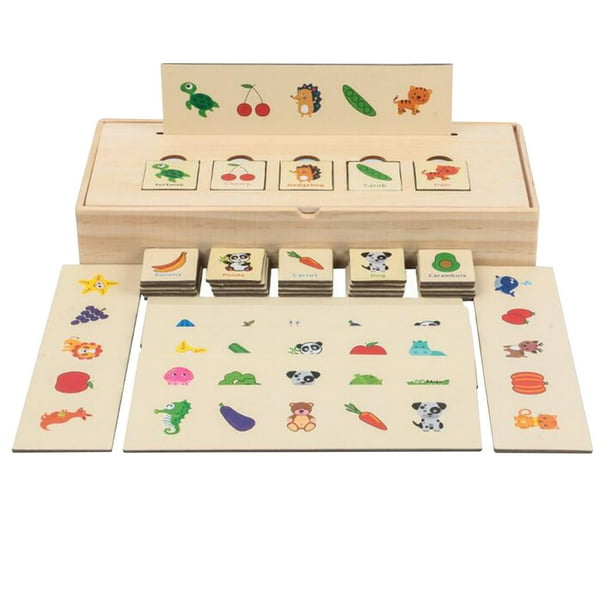 Xihbxyly Artículos Caja de Clasificación de Conocimientos de Madera Juguetes Educativos de Educación Temprana para Niños