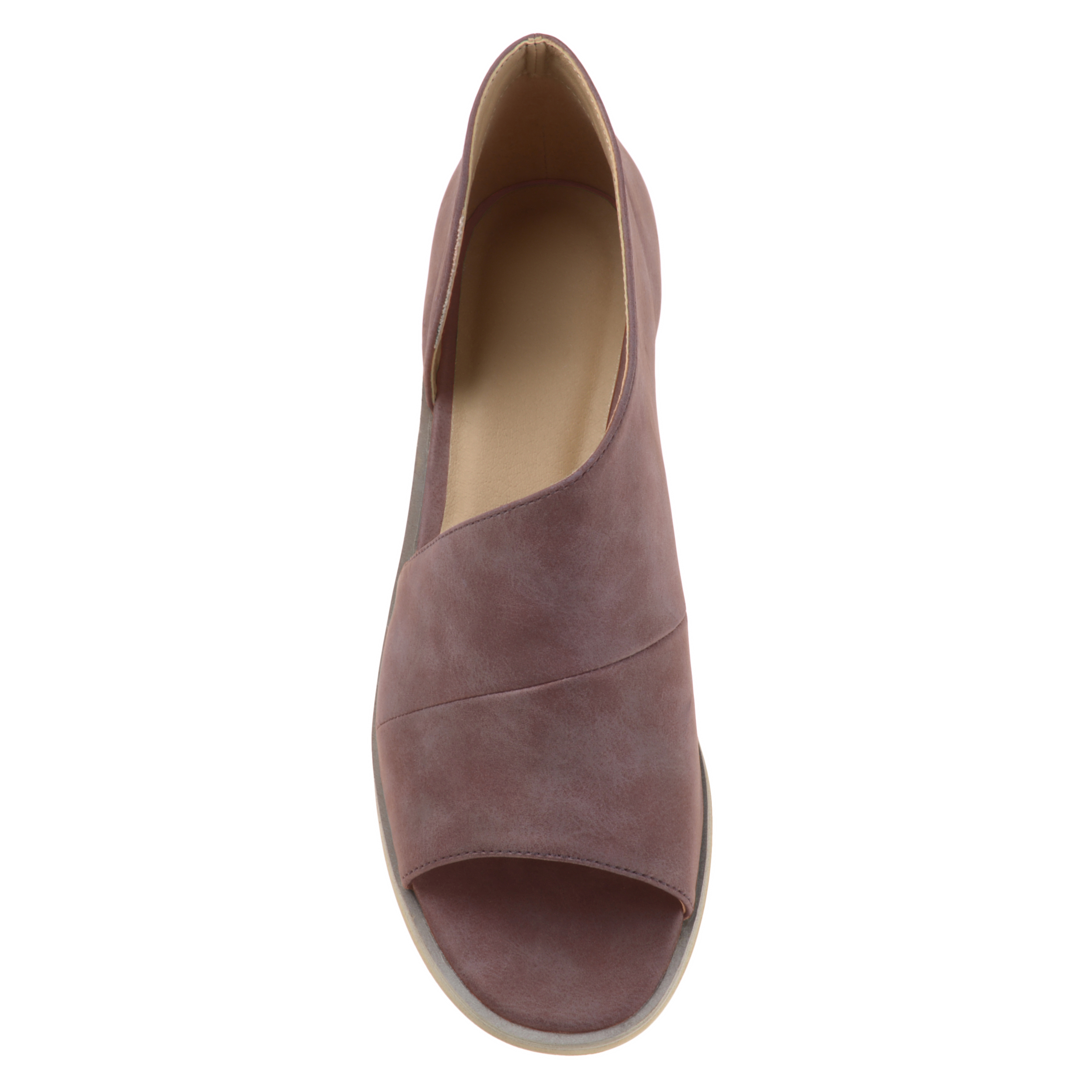 asymmetrical leather flats