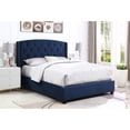 thumbnail image 6 of Roundhill Furniture Nantarre Velvet Upholstered Wingback King Bed in Blue, 6 of 8