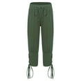 thumbnail image 2 of Alvivi Kids Boys Medieval Renaissance Retro Pirate Pants Ankle Banded Viking Trousers Halloween Costume Green 120/125, 2 of 7