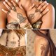 thumbnail image 4 of Kit de Tatuajes de Henna XMASIR con 12 Hojas de Stickers Impermeables, 4 of 9