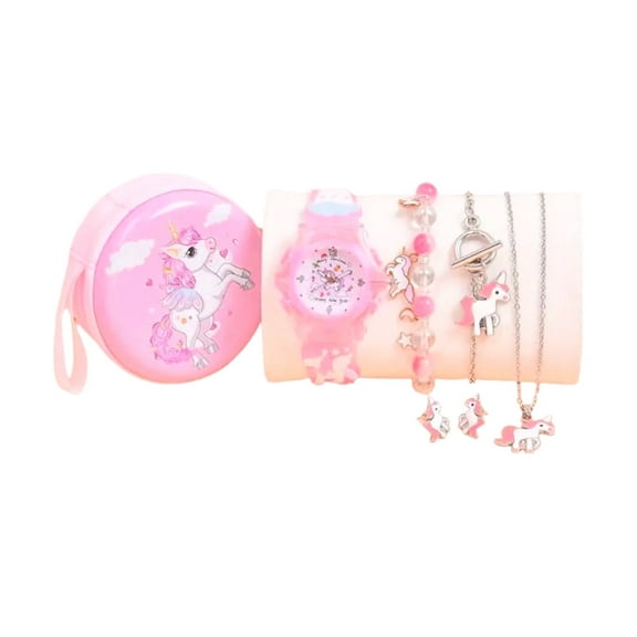 5-Piece Cute Unicorn Digital Quartz Watch Set
