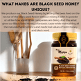 thumbnail image 4 of Mujeza Raw Black Seed Honey - (Black Cumin- Nigella Seeds) Not Mixed with Black Seed Oil or Powder - Gluten Free - Non-GMO - Unfiltered - Unprocessed - 100% Natural Honey 500g/17.6oz, 4 of 6