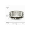 thumbnail image 7 of Titanium Cross Design Flat 8mm Brushed Band Size: 9; for Adults and Teens; for Women and Men, 7 of 7