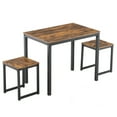 thumbnail image 2 of 3 Pieces Kitchen Table Set, Bistro Table Set with Two Stools, 35.4 x 23.6 x 29.5" Countertop Small Dining Table Sets for 2, Counter Height Bar Table for Breakfast Nook, Kitchen, Dining Room, JA1651, 2 of 9
