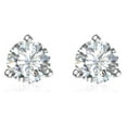 thumbnail image 4 of Silver Moissanite Stud Earrings, 4 of 6
