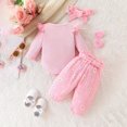 thumbnail image 2 of YunPes Baby Girl Clothing Muslin Long Sleeve Bodysuit Romper + Trousers + Headband Outfit Set Baby Clothing, 2 of 9