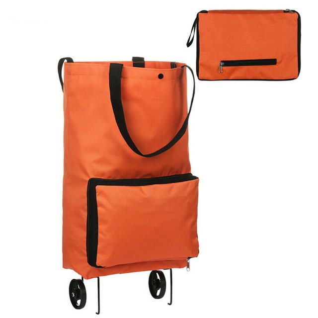 VALINK Sac à Roulettes Portable Grande Capacité Sac de Courses Pliant Chariot avec Poignée