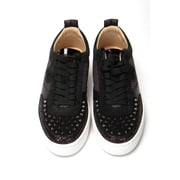 Christian Louboutin Version Black Happy Rui Spikes Flat Shoes/EU41/US8/Black
