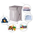 thumbnail image 5 of Laundry Basket Clothes Hamper Organizer Sorter Storage Foldable with Cover Handle Aluminum Frame for Bathroom Bedroom Home Black, 5 of 8