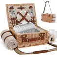 thumbnail image 3 of Conjunto de Cesta de Picnic Aislada de Mimbre SatisInside para 2 Personas, 3 of 9