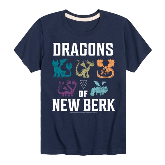 How to Train Your Dragon - Dragons Of New Berk - Toddler & Youth Short Sleeve Graphic T-Shirt