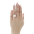 thumbnail image 4 of 10K White Gold Diamond Trio Set Circle Halo Bridal Set + Wedding Band 1.50 Ct., 4 of 7