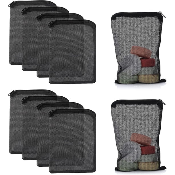 Bolsas de filtro para acuario, 10 bolsas de filtro para acuario con cremallera para acuario, bolsas de filtro de malla fina de alto flujo, bolsas de filtro de biosfera de carbón activado reutilizables