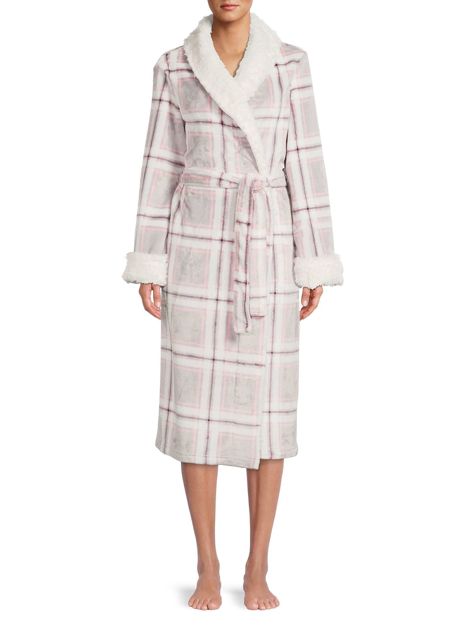 Joyspun Women’s and Women’s Plus Superminky Robe, Sizes up to 3X